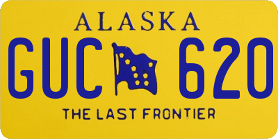 AK license plate GUC620