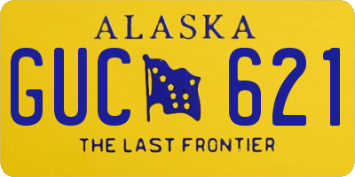 AK license plate GUC621