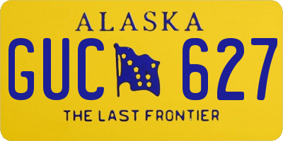 AK license plate GUC627