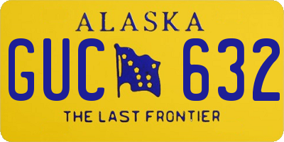 AK license plate GUC632