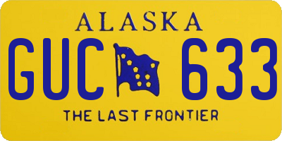 AK license plate GUC633