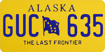 AK license plate GUC635