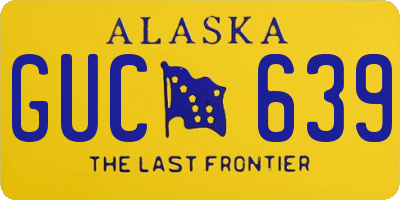 AK license plate GUC639