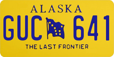 AK license plate GUC641