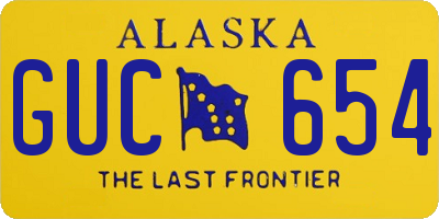 AK license plate GUC654