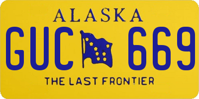 AK license plate GUC669