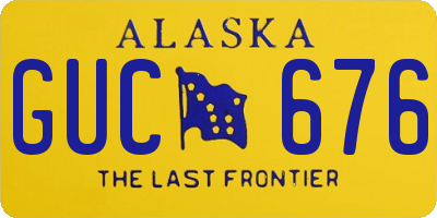 AK license plate GUC676