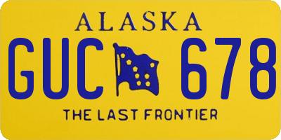 AK license plate GUC678