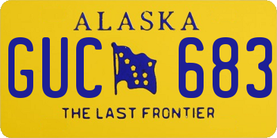 AK license plate GUC683