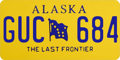 AK license plate GUC684