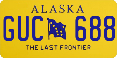 AK license plate GUC688