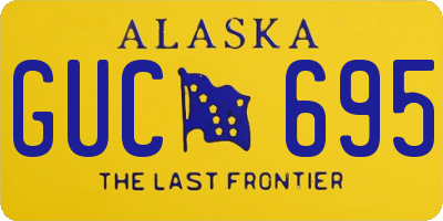 AK license plate GUC695