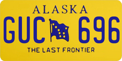 AK license plate GUC696