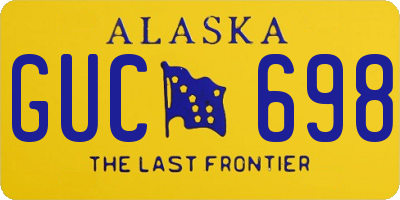 AK license plate GUC698