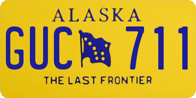 AK license plate GUC711