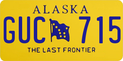 AK license plate GUC715