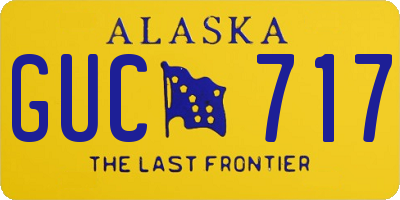 AK license plate GUC717