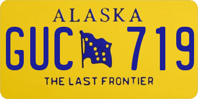 AK license plate GUC719