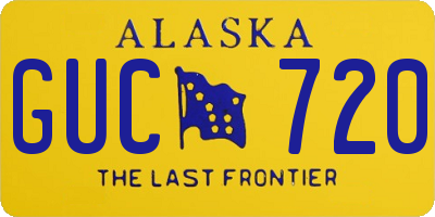 AK license plate GUC720