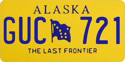 AK license plate GUC721