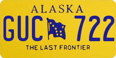 AK license plate GUC722