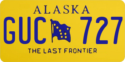 AK license plate GUC727