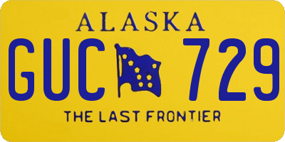 AK license plate GUC729