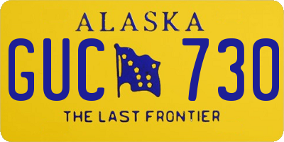 AK license plate GUC730