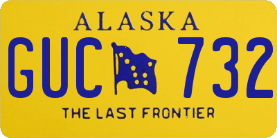 AK license plate GUC732