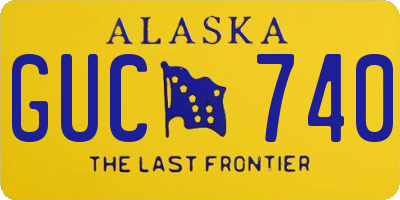 AK license plate GUC740