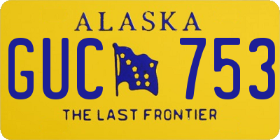 AK license plate GUC753