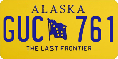 AK license plate GUC761