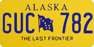 AK license plate GUC782