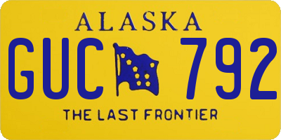 AK license plate GUC792