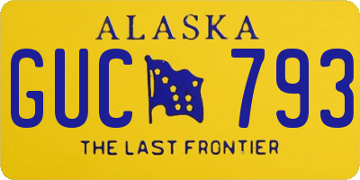 AK license plate GUC793