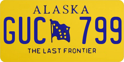 AK license plate GUC799