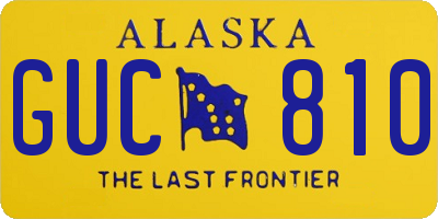 AK license plate GUC810