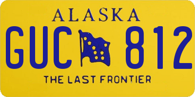 AK license plate GUC812