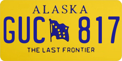 AK license plate GUC817
