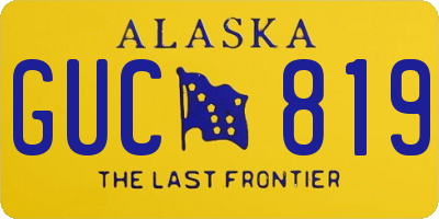 AK license plate GUC819