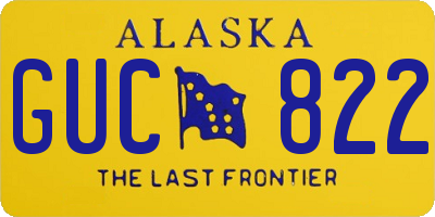 AK license plate GUC822