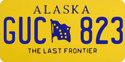 AK license plate GUC823
