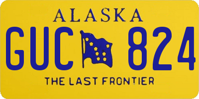 AK license plate GUC824