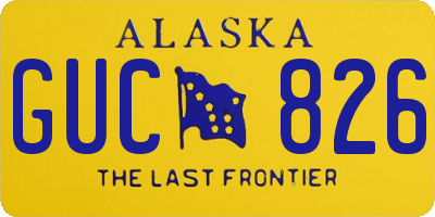 AK license plate GUC826