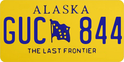 AK license plate GUC844