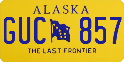 AK license plate GUC857