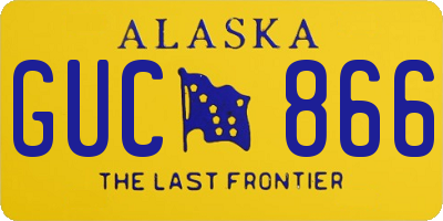 AK license plate GUC866