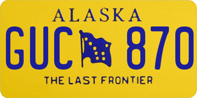 AK license plate GUC870