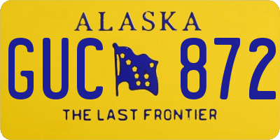 AK license plate GUC872