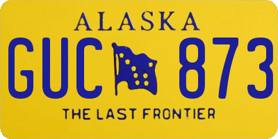 AK license plate GUC873